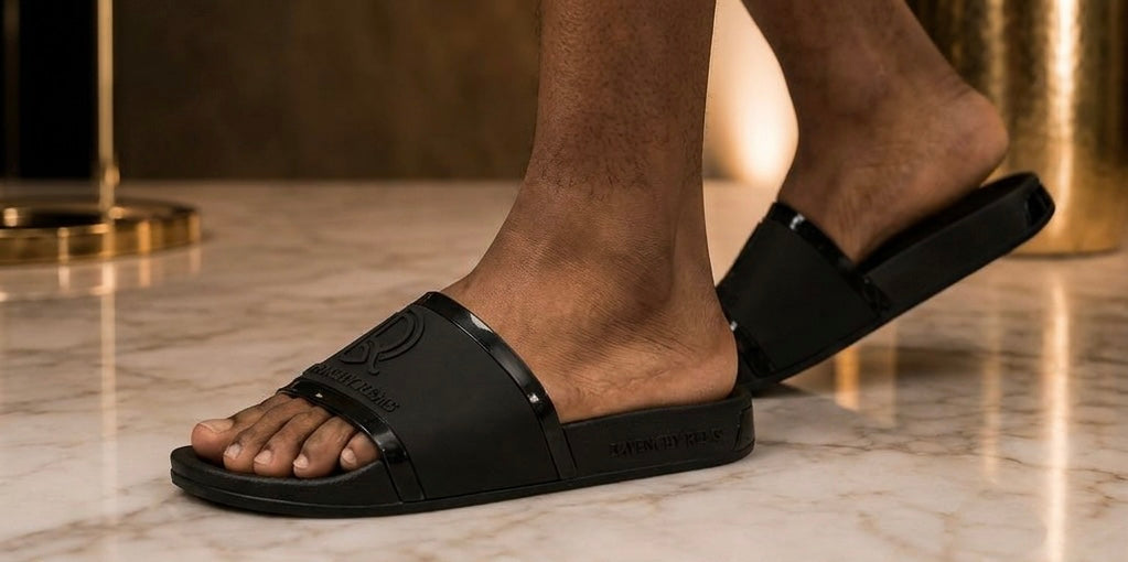 DR Black Slippers