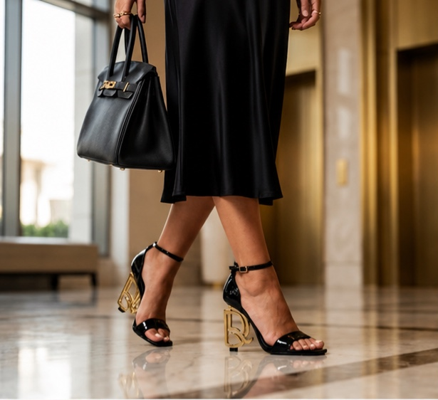 DR SIGNATURE HEEL SANDALS