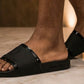 DR Black Slippers